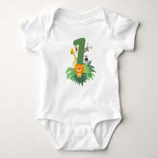Baby’s First Birthday Bodysuit – Wild One Jungle T