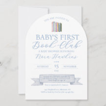 Baby’s First Book Club Baby Shower Invitation