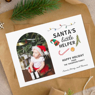 Baby’s First Christmas Arch Frame Cute Holiday Postcard