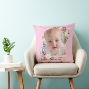 Baby’s First Christmas Newborn Holiday Keepsake  Cushion