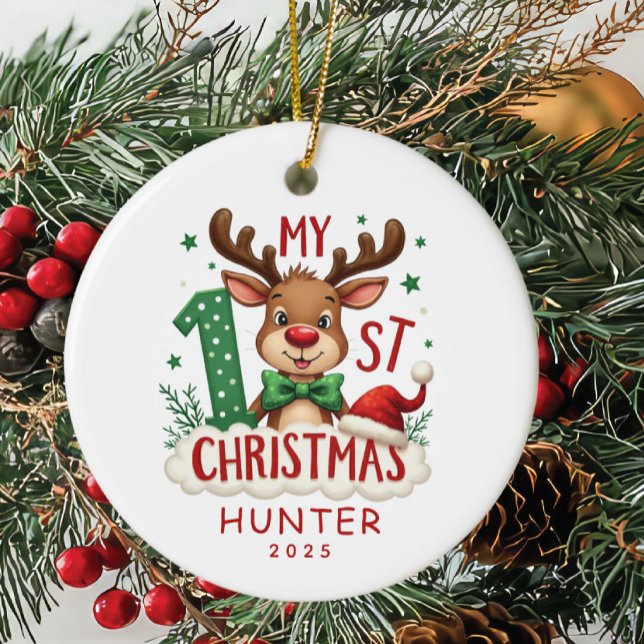 Baby’s First Christmas Personalised ornament (Creator Uploaded)