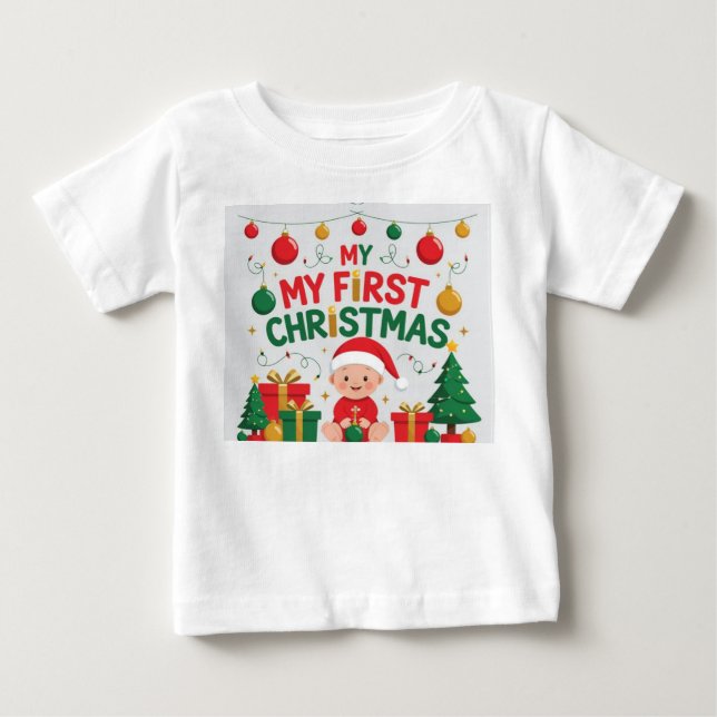 Baby’s First Christmas Shirt | Adorable Xmas Gift (Front)
