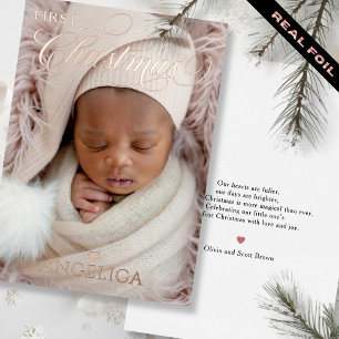 Baby’s First Christmas Typography Photo Name