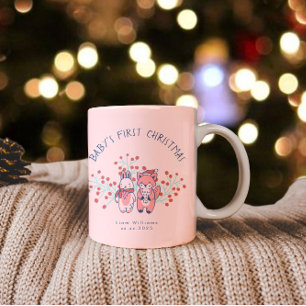 Baby’s First Christmas Woodland Friends Two-Tone Coffee Mug