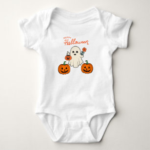 Baby’s First Halloween Ghost and Pumpkin Baby Bodysuit