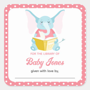 Baby’s First Library Books Elephant Sticker
