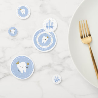 Baby’s First Tooth Party Monogram Decorations Confetti