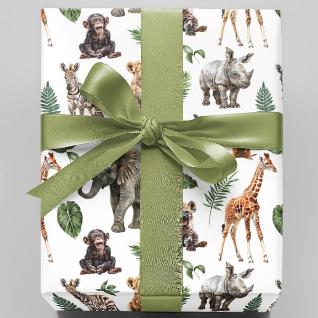 Baby Safari Animals  Wrapping Paper (Creator Uploaded)