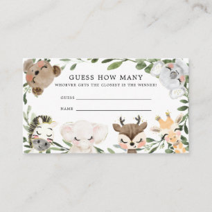 Baby Safari Guess How Many Card