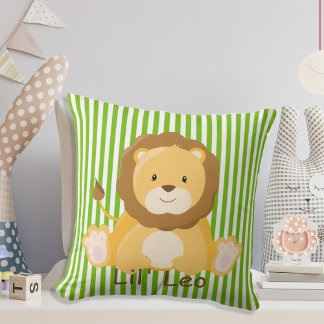 Baby Safari Lion Monogram Cushion