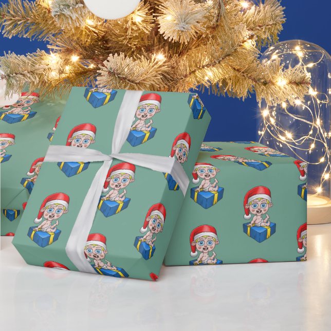 Baby Santa Claus Wrapping Paper (Holidays)