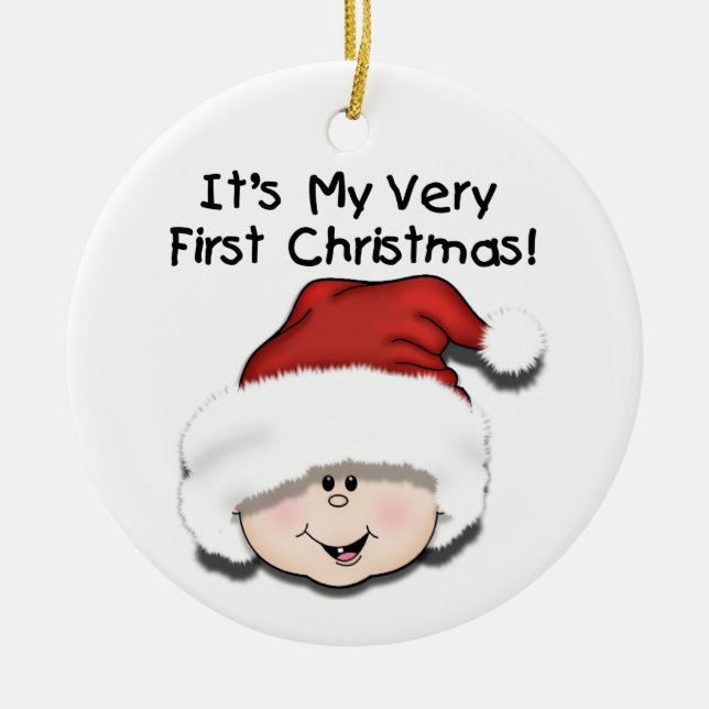Baby Santa First Christmas Keepsake Ornament (Front)