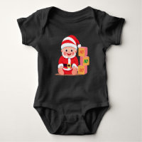 Baby Santa HO-HO-HO One Piece Bodysuit