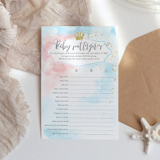 Baby Scattergories | ABC Gender Reveal Game