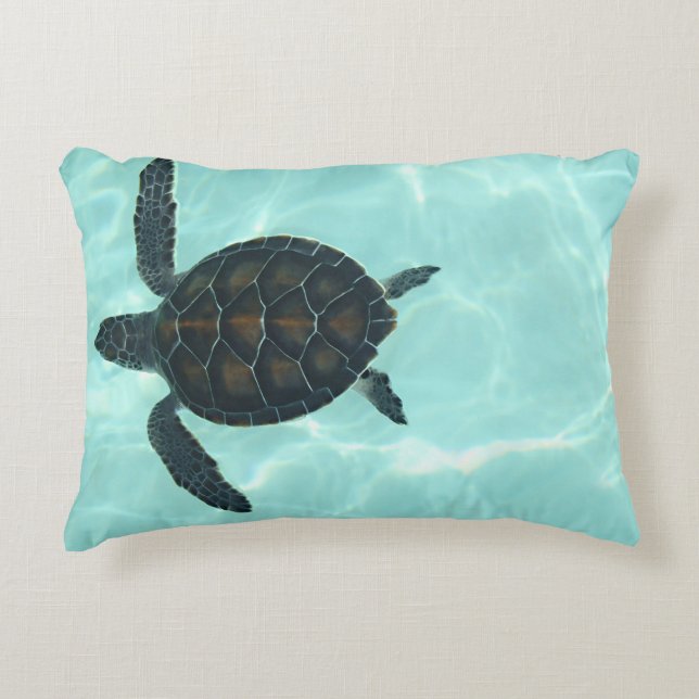 Baby Sea Turtle Decorative Cushion (Front)