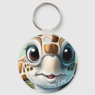 Baby Sea Turtle Magnet Key Ring
