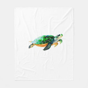 Baby Sea Turtle Moving Towards the Sea Fleece Blanket