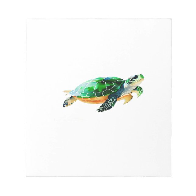 Baby Sea Turtle Moving Towards the Sea Notepad (Front)