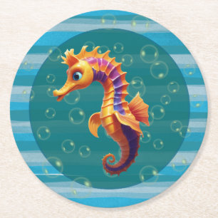 Baby Seahorse Paper Coasters