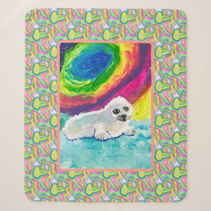 Baby Seal "Art by Kids" Sherpa Blanket