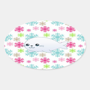 Baby Seal & Colour Snowflakes