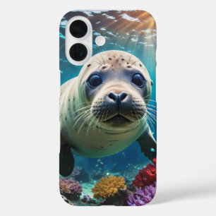 Baby seal underwater iPhone 16 case