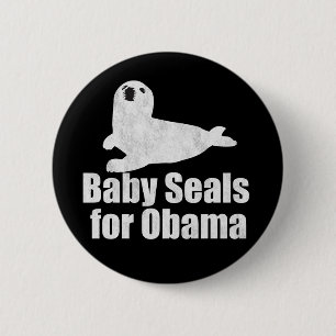 Baby Seals for Obama 6 Cm Round Badge