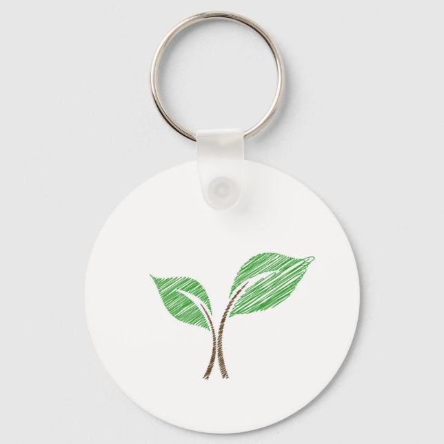 Baby seedling sketched key ring (Front)