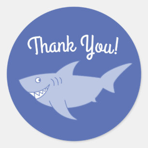 Baby Shark 1st Birthday Thank You Sticker Seals