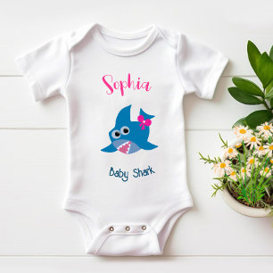 Baby shark baby bodysuit