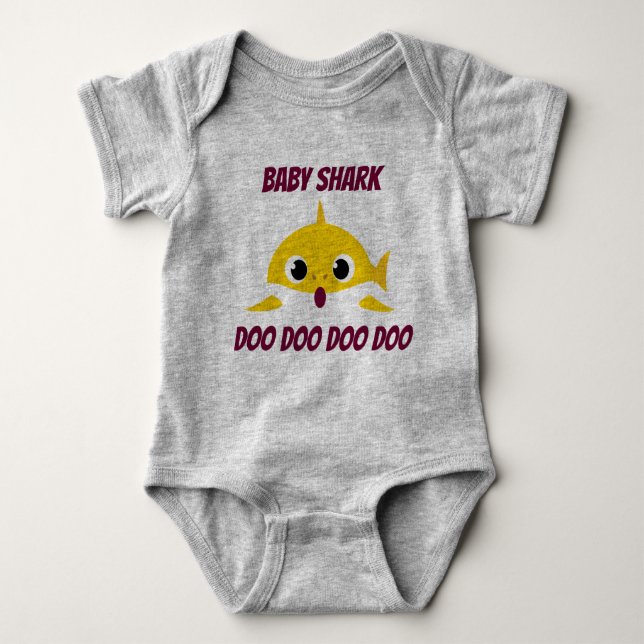 Baby shark baby bodysuit (Front)