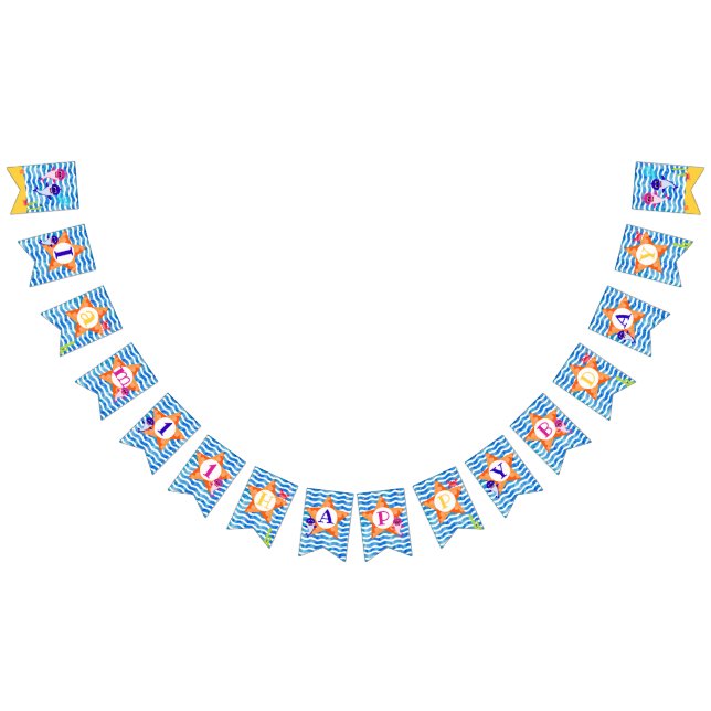 Baby Shark Bunting I Am One Personalised Banner (All)