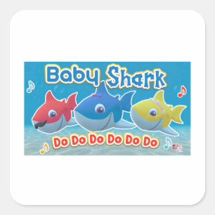 Baby Shark Card 2025 Square Sticker
