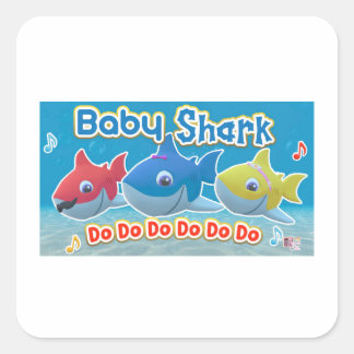 Baby Shark Card 2025 Square Sticker
