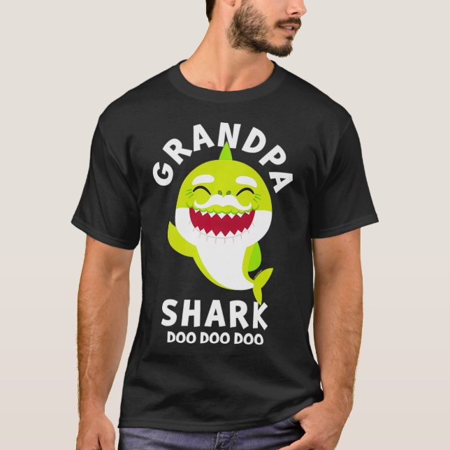 Baby Shark Grandpa Shark Premium  T-Shirt (Front)
