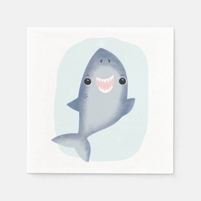 Baby Shark Napkin for kids boys Ocean themed room (Front)