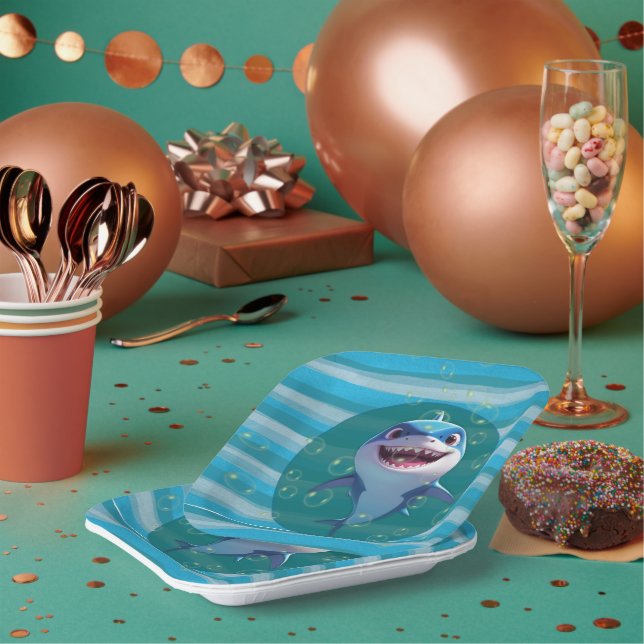 Baby Shark Platter Paper Plate (Multi)
