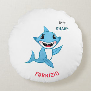 Baby shark round cushion