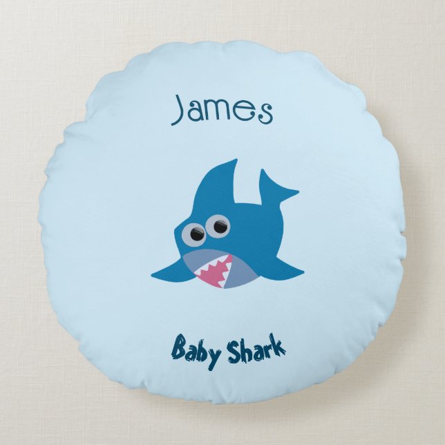 Baby shark round cushion (Front)