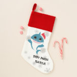 Baby Shark Santa Shark personalized Christmas Stocking<br><div class="desc">Celebrate the holidays with baby shark,  mommy shark,  or daddy shark with these custom,  personalized baby shark or santa shark stockings.</div>