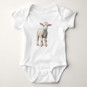 Baby Sheep Lamb  Baby Bodysuit