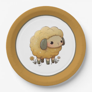 Baby Sheep Paper Plate