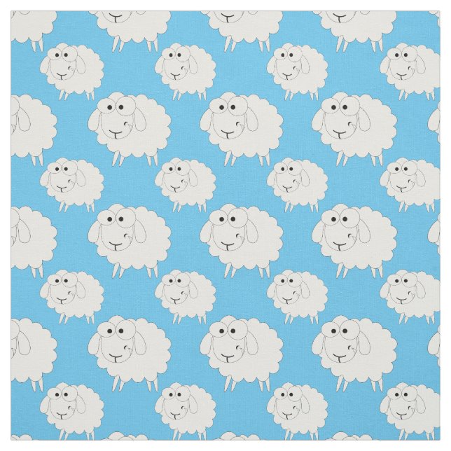 Baby sheep with Mama sheep pattern Fabric (Swatch)