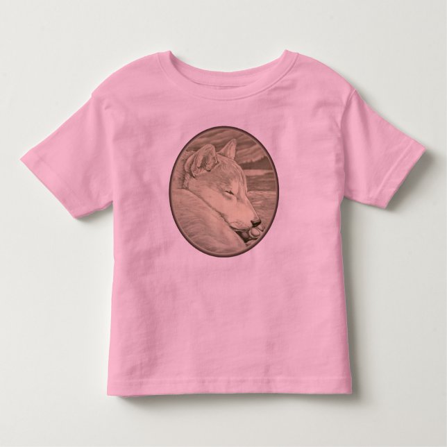 Baby Shiba Inu T-shirt Toddler Dog Lover Shirts (Front)