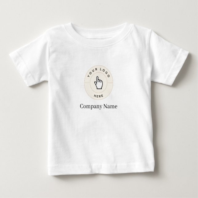 Baby Shirt - Black - Custom (add text/logo)  (Front)