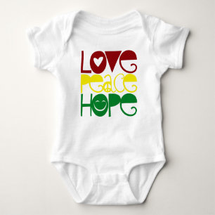 Baby Shirt, Love Peace Hope Baby Bodysuit