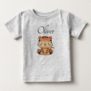 Baby Shirt with Customisable Name and a Lion