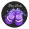 Baby Shoes Black Purple Baby Girl Shower Stickers