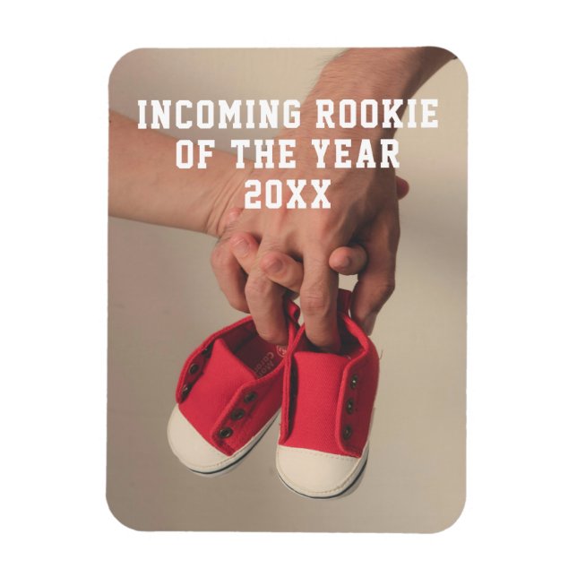Baby Shoes Photo Pregnancy Announcement Magnet (Vertical)
