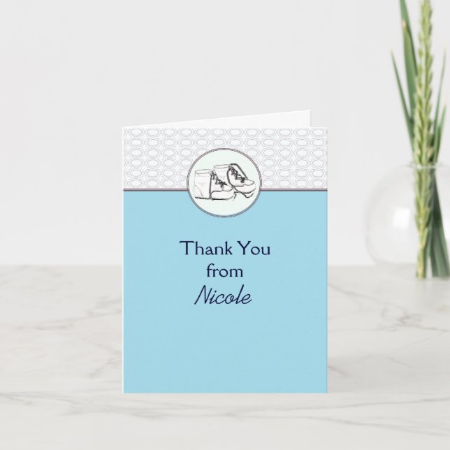 Baby shoes Thank You Card (Front)